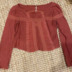 Free People Flowy Peasant Top